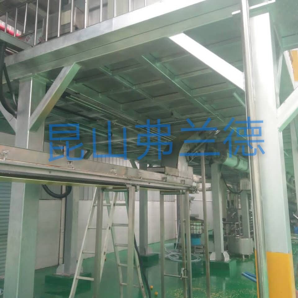 ?昆山弗蘭德機電生產的皮帶輥筒鏈條模組網帶輸送線